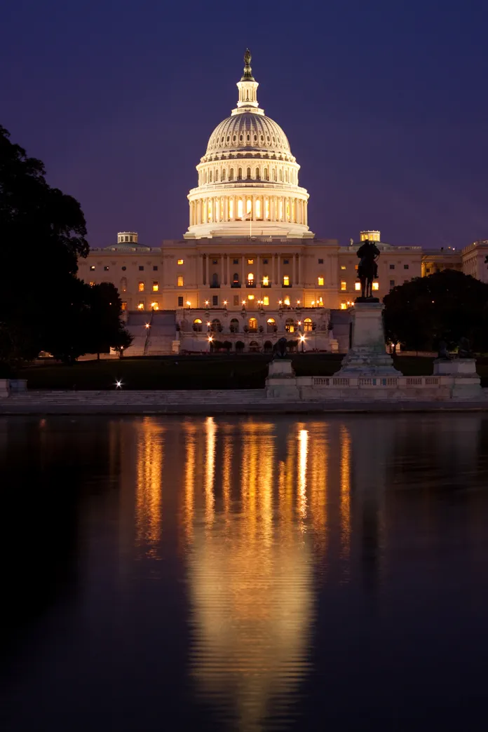 United States Capitol at night