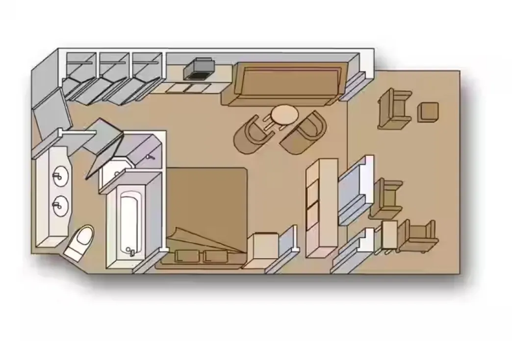 Holland America Line Eurodam - Signature Suite floorplan