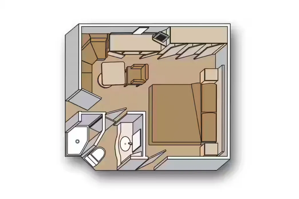 Holland America Line Oosterdam - Interior stateroom floor plan